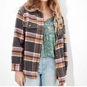 American Eagle flannel shirt jacket